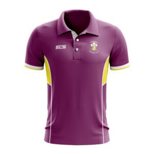 Polo Shirt – Purple & Yellow | Banstead CC (ECS)
