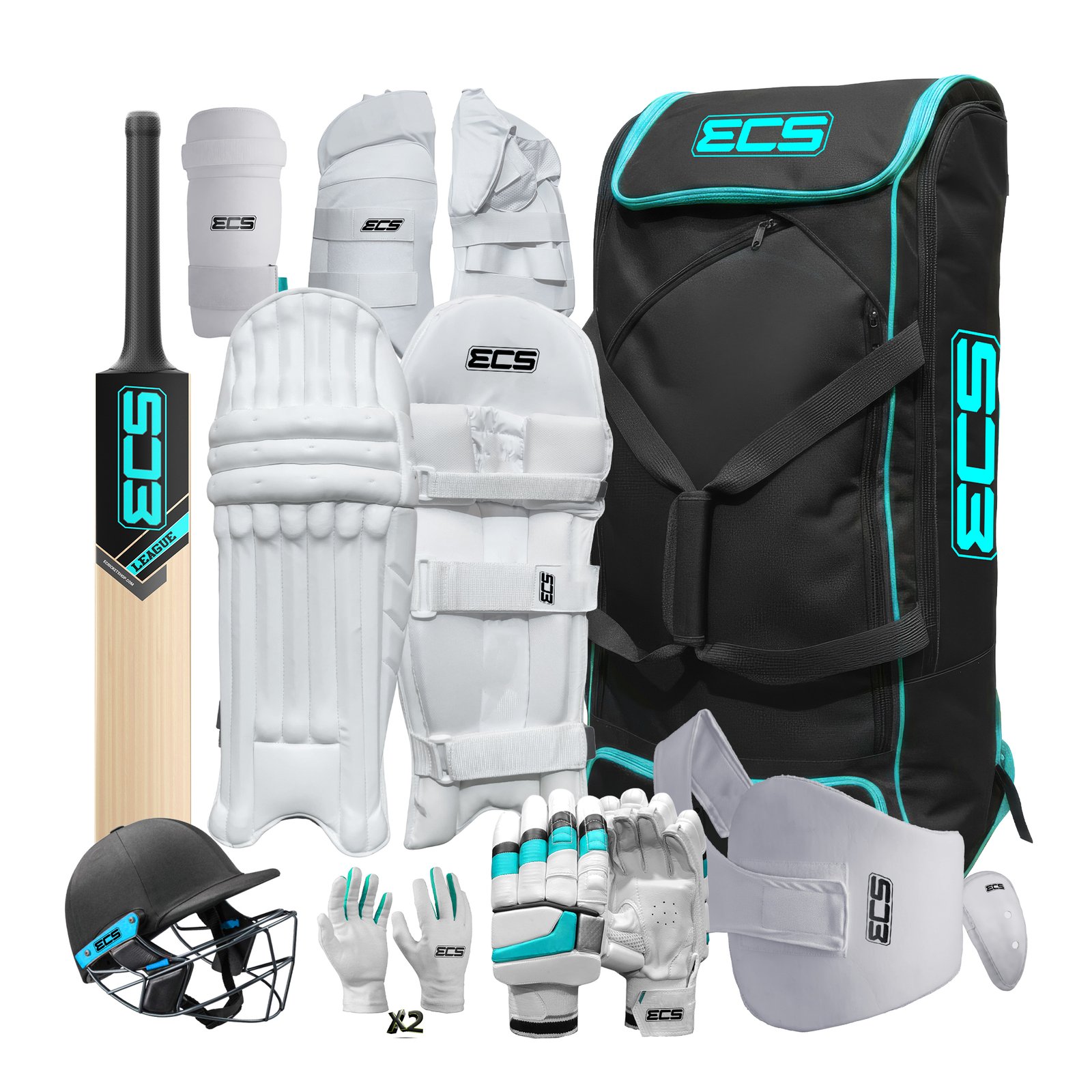 League Cricket Batting Kit Bundle (10‑Piece) – Ferozi | ECS
