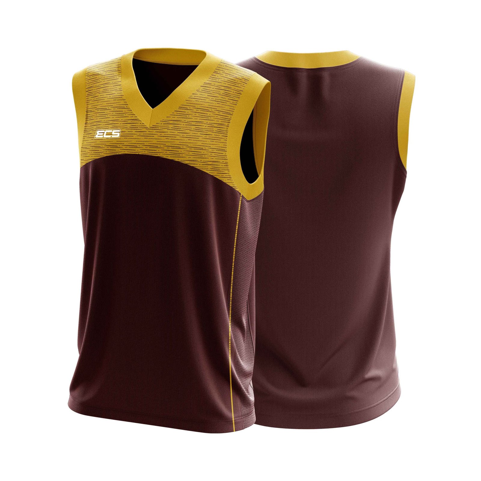 ECS Sleeveless Cricket Sweater – Strive (Range 2) - C15 | Semi‑Sublimated Teamwear