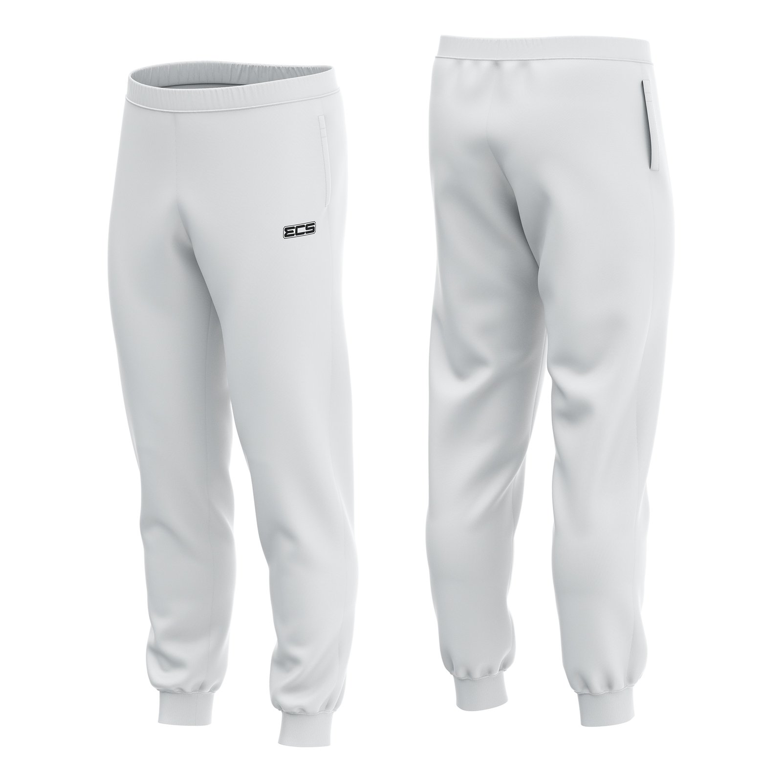 ECS Leisurewear Joggers in White | Off‑Field Essential