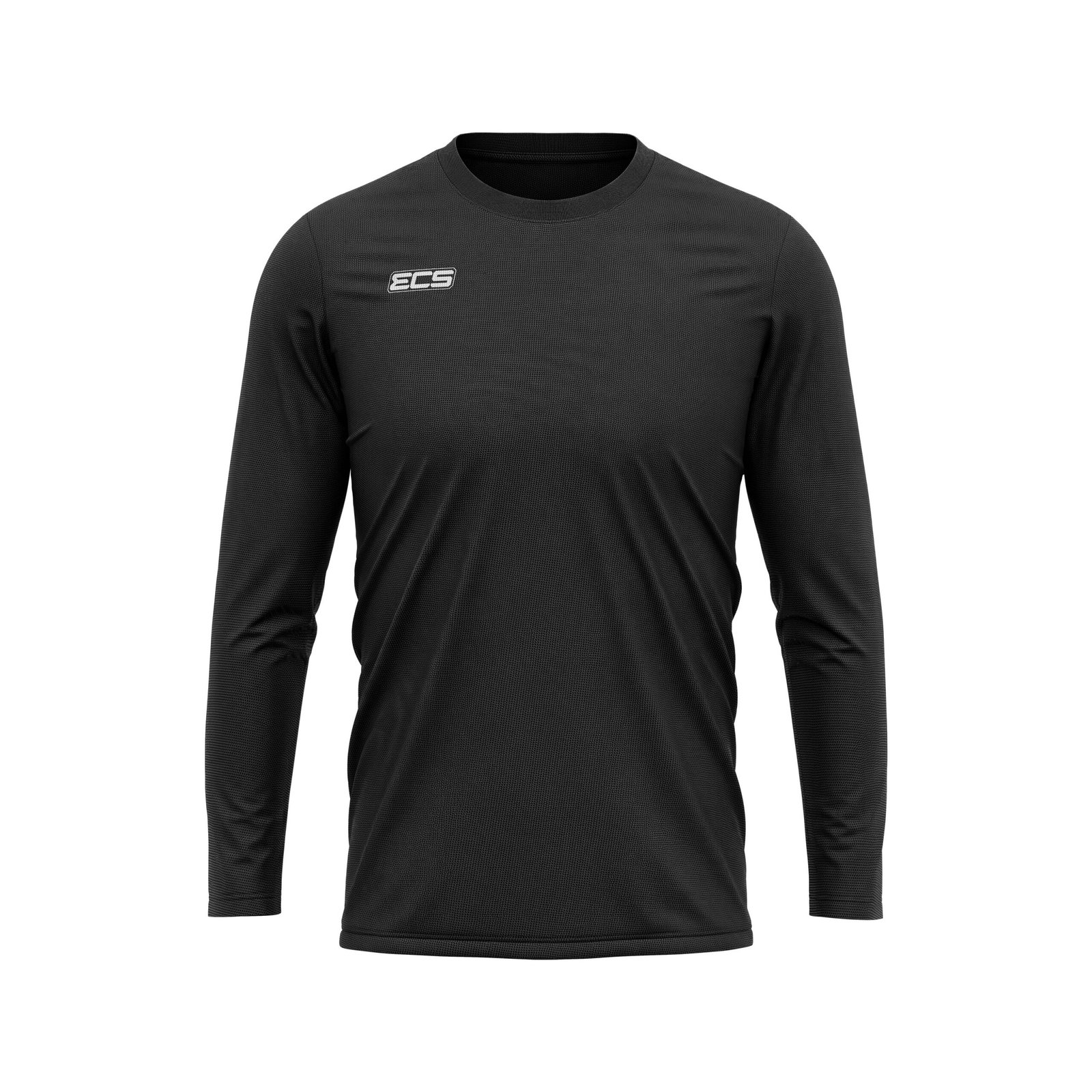 ECS Leisurewear Long Sleeve Top in Black | Off‑Field Essential