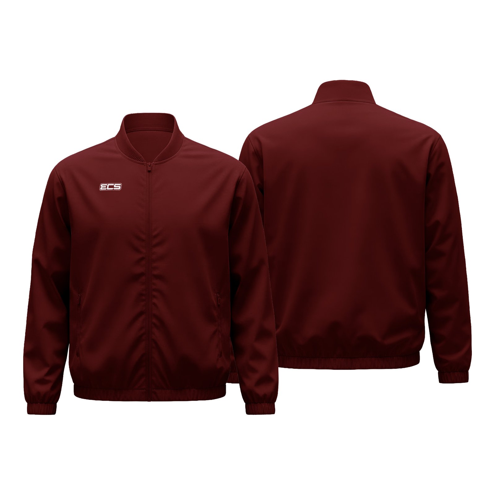ECS Leisurewear Track Jacket in Maroon | Off‑Field Essential